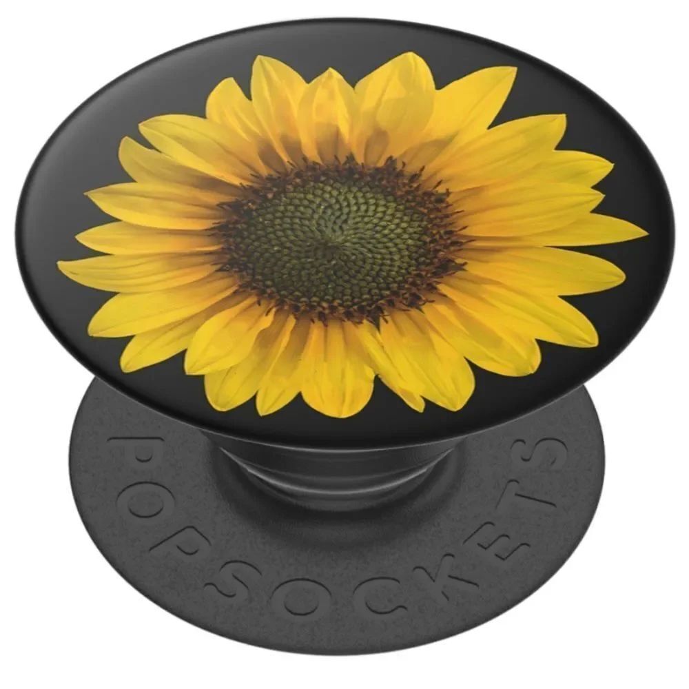 NWT Popsockets Popgrip Black Yellow Seed Money Sunflower Flower New in Package